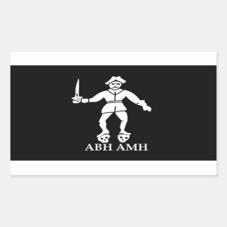 Rectangulaire Sticker à drapeau pirate de Bartholomew Robert
