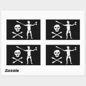 Rectangulaire Sticker à drapeau pirate de Walter Kennedy (Feuille)