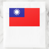 Rectangulaire Sticker à drapeau TAIWAN* (Sac)