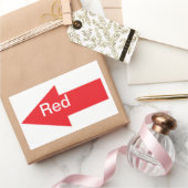 Rectangulaire Sticker à flèche rouge (Cadeaux)