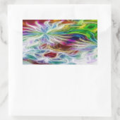 Rectangulaire Sticker à fleurs fractales (Sac)