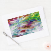 Rectangulaire Sticker à fleurs fractales (Enveloppe)