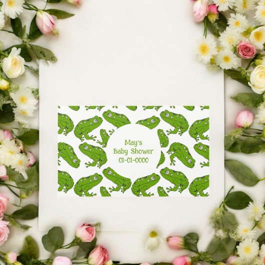 Rectangulaire Sticker à grenouille verte