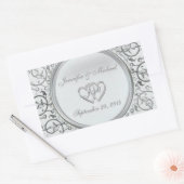Rectangulaire Sticker à huile d'argent personnalisable (Enveloppe)