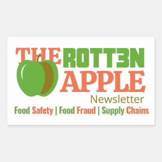 Rectangulaire Sticker à lettre d'information Apple Rotten