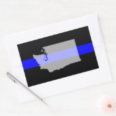 Rectangulaire Sticker à ligne bleue mince (ensemble de 4) - État (Enveloppe)