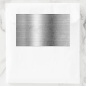 Rectangulaire Sticker à look métallique brossé (Sac)