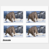 Rectangulaire Sticker à mammoth laineuse (Feuille)