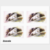 Rectangulaire Sticker à oreille polaire (Feuille)