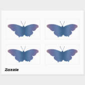 Rectangulaire Sticker à papillon violet (Feuille)