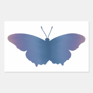 Rectangulaire Sticker à papillon violet