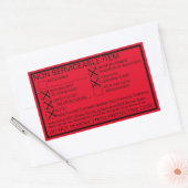 Rectangulaire Sticker à rayonnement non réparable (Enveloppe)