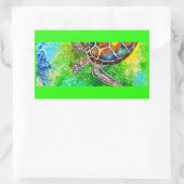 Rectangulaire Sticker à tortue (Sac)