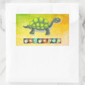 Rectangulaire Sticker à tortue (Sac)