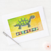 Rectangulaire Sticker à tortue (Enveloppe)