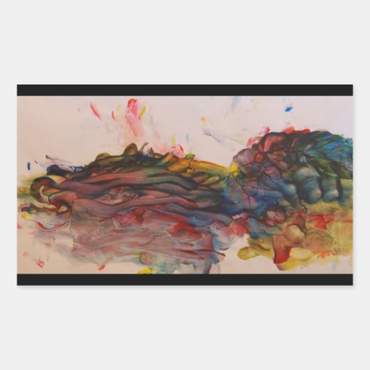 Rectangulaire Sticker à tortue dragon (Devant)