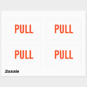 Rectangulaire Sticker à traction (Feuille)