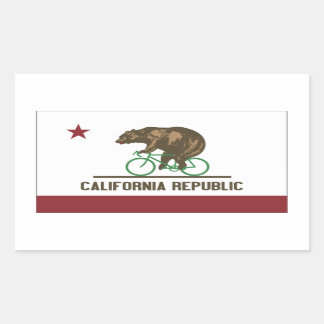 Rectangulaire Sticker à vélo à ours de Californie