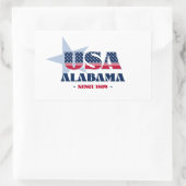 Rectangulaire Sticker Alabama My Home State (Sac)