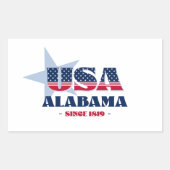 Rectangulaire Sticker Alabama My Home State (Devant)