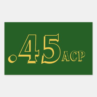 Rectangulaire Sticker Ammo De 0,45 Acp