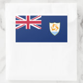 Rectangulaire Sticker Anguila Flag (Sac)