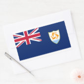Rectangulaire Sticker Anguila Flag (Enveloppe)