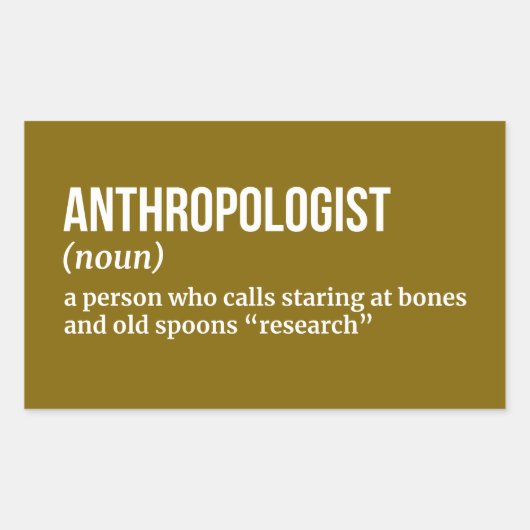 Rectangulaire Sticker anthropologue Witty (Devant)