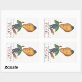 Rectangulaire Sticker Antique Antrhopomorphes Fruit Pear Man Pun (Feuille)