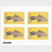 Rectangulaire Sticker Antique trhopomorphale Pun de maïs de Vegg (Feuille)