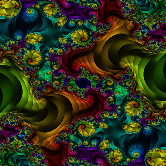 Rectangulaire Sticker arc-en-ciel fractal psychédélique