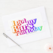 Rectangulaire Sticker Arc-En-Ciel - J'Ai Eu Mes Barres Courir (Enveloppe)