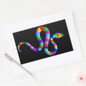 Rectangulaire Sticker arc-en-ciel psychédélique serpent (Enveloppe)