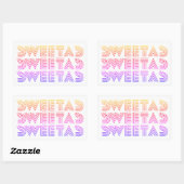Rectangulaire Sticker arc-en-ciel "Sweet As" (Feuille)