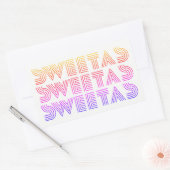 Rectangulaire Sticker arc-en-ciel "Sweet As" (Enveloppe)