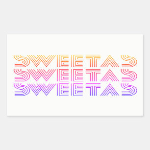 Rectangulaire Sticker arc-en-ciel "Sweet As"
