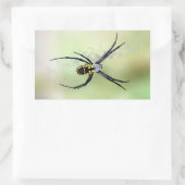 Rectangulaire Sticker Argiope Jardin Noir & Jaune (Sac)