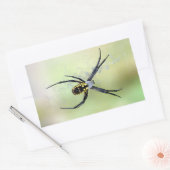 Rectangulaire Sticker Argiope Jardin Noir & Jaune (Enveloppe)