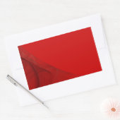 Rectangulaire Sticker Arrière - plan Fractal Rouge (Enveloppe)