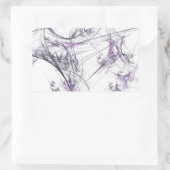 Rectangulaire Sticker Arrière - plan Fractal Spider Web (Sac)