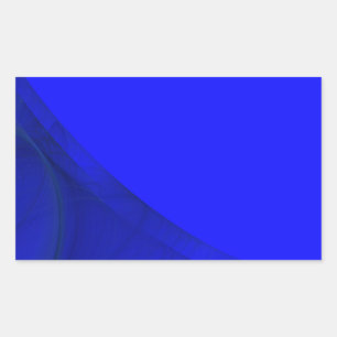 Rectangulaire Sticker Arrière - plan Royal Blue Fractal
