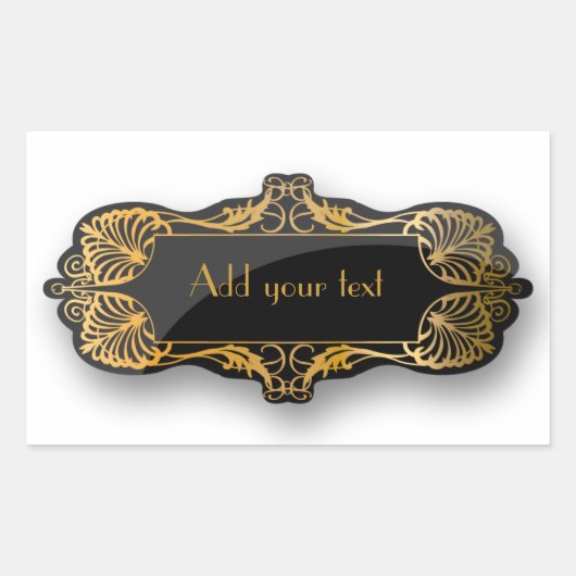 Rectangulaire sticker Art déco (Devant)