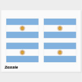 Rectangulaire Sticker au drapeau de l'Argentine (Feuille)