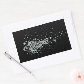 Rectangulaire Sticker au poisson en argent (Enveloppe)