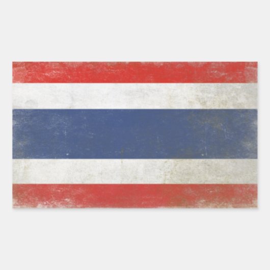 Rectangulaire Sticker avec Distressed Thailand (Devant)