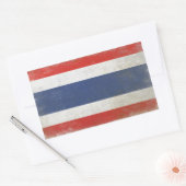 Rectangulaire Sticker avec Distressed Thailand (Enveloppe)