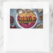 Rectangulaire Sticker avec logo Violin Breakfast (Sac)