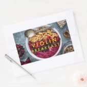 Rectangulaire Sticker avec logo Violin Breakfast (Enveloppe)
