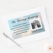 Rectangulaire Sticker avec message - Ajouter photo (Enveloppe)