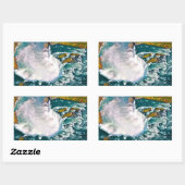Rectangulaire Sticker avec une photo de Niagara Falls (Feuille)